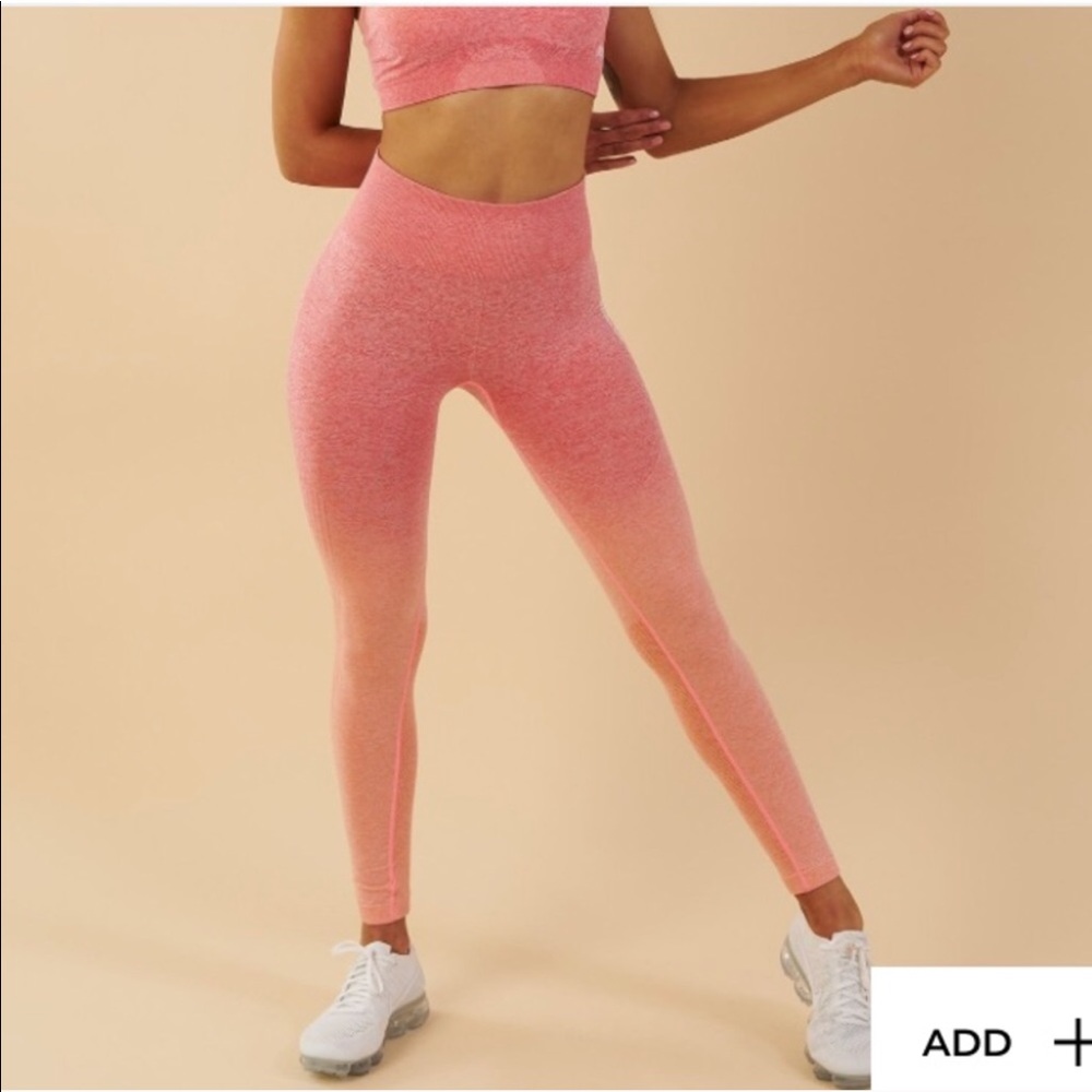 Coral ombré seamless Leggings